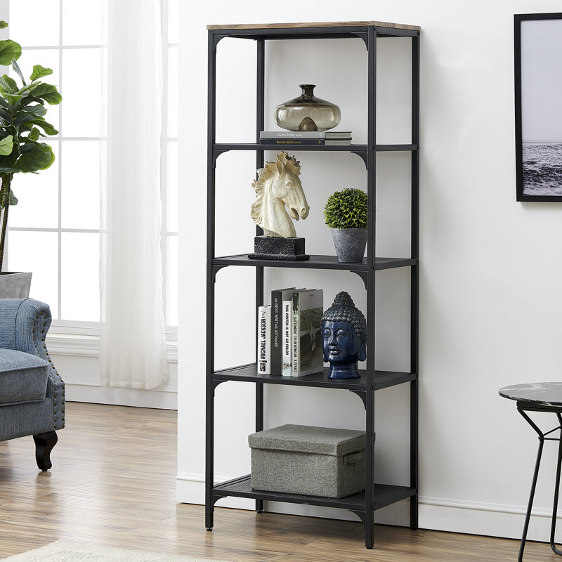 Williston Coopersville Metal Etagere Bookcase Wayfair